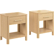 Vera Nightstand with Drawer - Set of 2