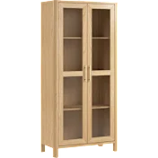 Vera Tall Storage Cabinet with Glass Doors
