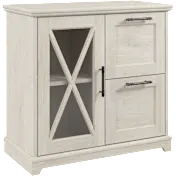 Lennox Farmhouse 2 Drawer Lateral File Cabinet with Shelves