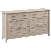 Key West 6 Drawer Dresser in Washed Gray