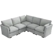 Bush Home Sienna Modular 4-Seater Sectional in Dove Gray