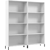Essence 4 Shelf Bookcase - Set of 2 in White
