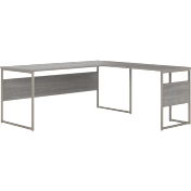 Hybrid 72W x 30D L Shaped Table Desk with Metal Legs