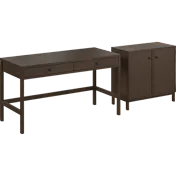 Bush Home Avery 54W Writing Desk and 2 Door Low Storage Cabinet