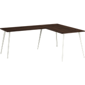 Vista 60W x 30D L Shaped Desk with Splayed Metal Legs