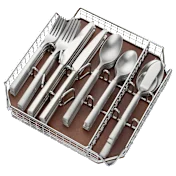Cambridge 45-Piece Gailann Satin Stainless Steel Flatware Set with Caddy