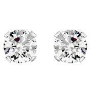 Jaclyn Smith 1 Carat Round Moissanite Stud Earrings