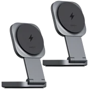 2-Pack: Aukey MagFusion Qi2 2-in-1 Foldable Chargers