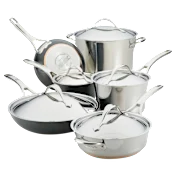 Anolon Nouvelle Luxe 11-Piece Stainless and Hard Anodized Cookware Set