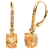 D'Joy Rachel Roy 4.50ctw Brazilian Citrine Sterling Silver Vermeil Earrings