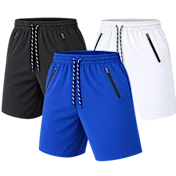3-Pack: GBH Men's Performance Training Shorts with Zipper Pockets