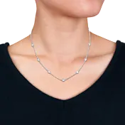 The White Sapphire Station Necklace