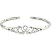 Dloria Cancer Awareness Heart Cuff Bracelet