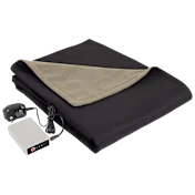 Eddie Bauer Water Resistant Heated Fleece Throw Blanket