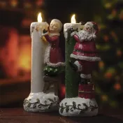 The Lighted Holiday Figurine with Candle