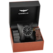 Set de Reloj Gianello Tri-Luxe con 3 Correas Intercambiables