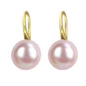 The Purple Cultured Pearl Earrings