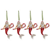 4-Pack: National Tree Company Glass Santa Merman Ornaments