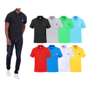 4-Pack: Nextex Apparel Men's Pacific Polo Club Cotton Pique Polo Shirts