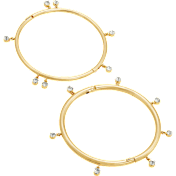 2-Pack: Savvy Cie Bangle with Round Cubic Zirconia Fringe