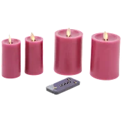 Luminara Flameless 4.5" Pillars and 4" Votives Set