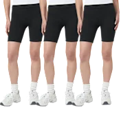 3-Pack: HUE Wide Band Blackout Bike Shorts