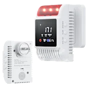 HAKOL 6-in-1 Carbon Monoxide, Smoke & Natural Gas Detector with Battery Backup