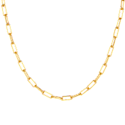 Saffron 18K Gold Plated Paperclip Chain Necklace