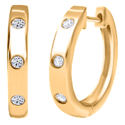 Luxuriant 0.40ctw Lab-Grown Diamond Vermeil Orbit Hoops G-H, SI