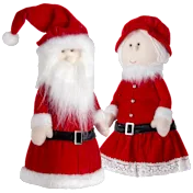16" Velvet Figural Tree Topper