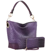 MKF Collection 2-Piece Wandy Vegan Leather Hobo & Wallet Set by Mia K