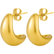 Dloria Dome Huggie Teardrop Earrings