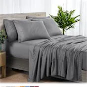 Bibb Home 6-Piece Rayon from Bamboo Sheets with SureGrip Straps