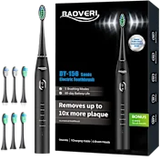BAOVERI DY-156 Sonic Electric Toothbrush with 6 Brush Heads