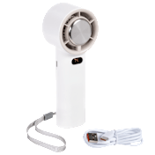 Ventilador Portátil Recargable de Mano Hammacher Schlemmer con Toque Frío