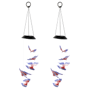 2-Pack: Vistalite Solar-Powered Butterfly Glow Chimes