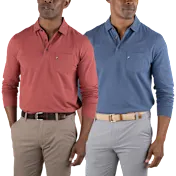 2-Pack: Tailor Vintage Airotec Performance Jersey Long Sleeve Polos
