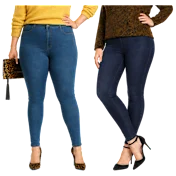 2-Pack: HUE Curvy Denim Leggings (Plus Size)
