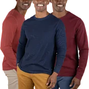 3-Pack: Tailor Vintage Airotec Performance Stretch Waffle Crew Neck Shirts