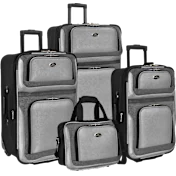 U.S. Traveler New Yorker 4-Piece Lightweight Expandable Rolling Luggage Set
