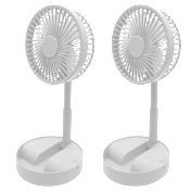 Paquete de 2: Ventiladores Recargables GabbaGoods Roundabout Breeze