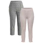 2-Pack: HUE Glen Plaid Loafer Skimmer Plus-size Pants