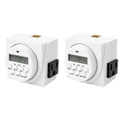 2-Pack: Hakol UltraGrow 120V Digital Programmable 7-Day Timer Outlet Plug