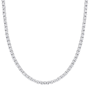 Voss+Agin 12.5 CT DEW Lab-Created Brilliant Sapphire Tennis Necklace