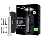 BAOVERI D32 Ultrasonic Whitening Toothbrush, 8 Brush Heads, Wireless Charger