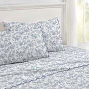 Blossom Valley Luxury 6-Piece Microfiber Sheet Set with Elegant Scalloped Edge