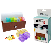 TheraRx Weekly Pill Organizer with PU Leather Case