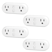 4-Pack: HBN Smart Plug 15A WiFi Outlet Extender Dual Socket Plugs