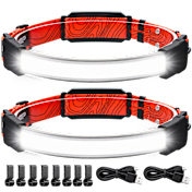 2-Pack: Hakol Rechargeable LED Headlamps