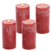4-Pack: Luminara Flameless 6.5" Chalky Pillars